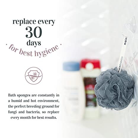 Bath Shower Loofah Sponge Pouf Body Wash Scrubber (Set of 3)