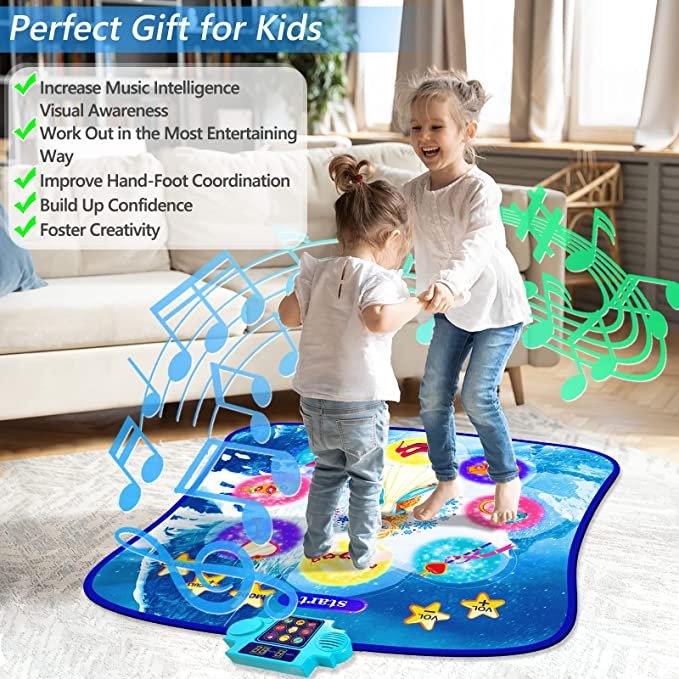 Joyvalley Dance Mat Games Toys - Upgraded Kids Dance Rhythm Step