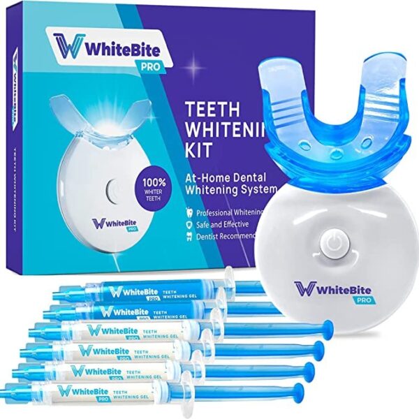 Whitebite Pro Teeth Whitening Kit with LED Light for Sensitive Teeth, , 7 Piece Set