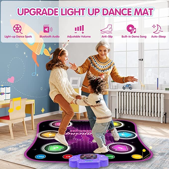 Dance Mat, Electronic Music Dance Pad with LED Lights