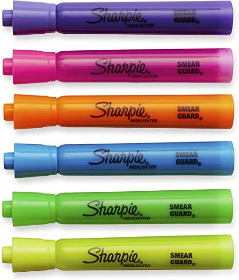 Sharpie Tank Highlighters, Chisel Tip, Assorted Color Highlighters, Value Pack, 36 Count