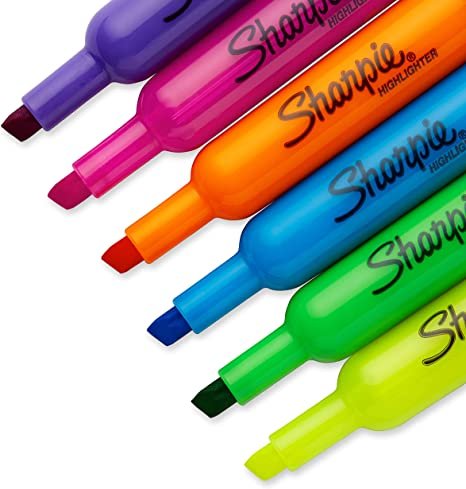 Sharpie Tank Highlighters, Chisel Tip, Assorted Color Highlighters, Value Pack, 36 Count