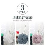 Bath Shower Loofah Sponge Pouf Body Wash Scrubber (Set of 3)