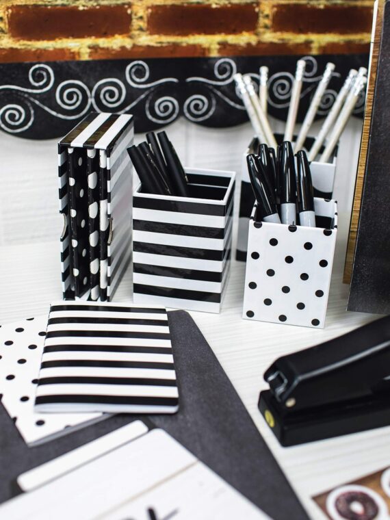 Schoolgirl Style - Polka Dot Pencil Cups, 3 Assorted Sizes