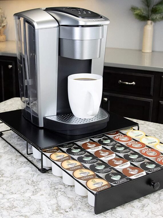 Nifty Coffee Pod Drawer – Compatible with K-Cups, 36 Pod Pack Holder, Black