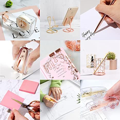 Rose Gold Office Supplies and Accessories