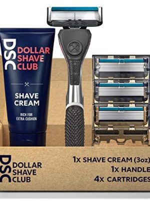 Dollar Shave Club |  Easy to Grip Handle, Shaving Kit, Value Bundle, 6 Piece Set